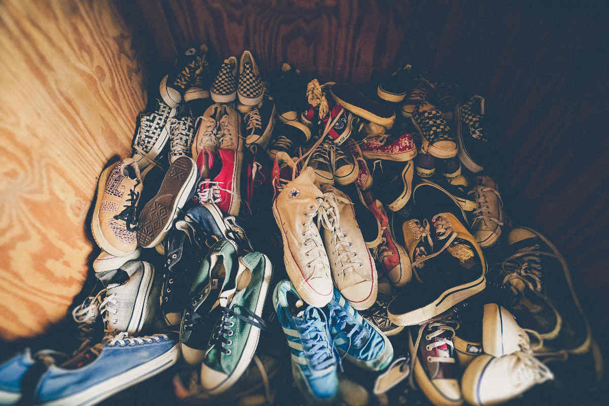 Cluttered sneakers